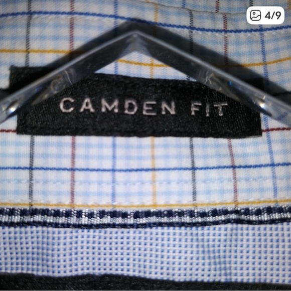 Banana Republic Blue and White Plaid Shirt- No Iron - Picture 5 of 7